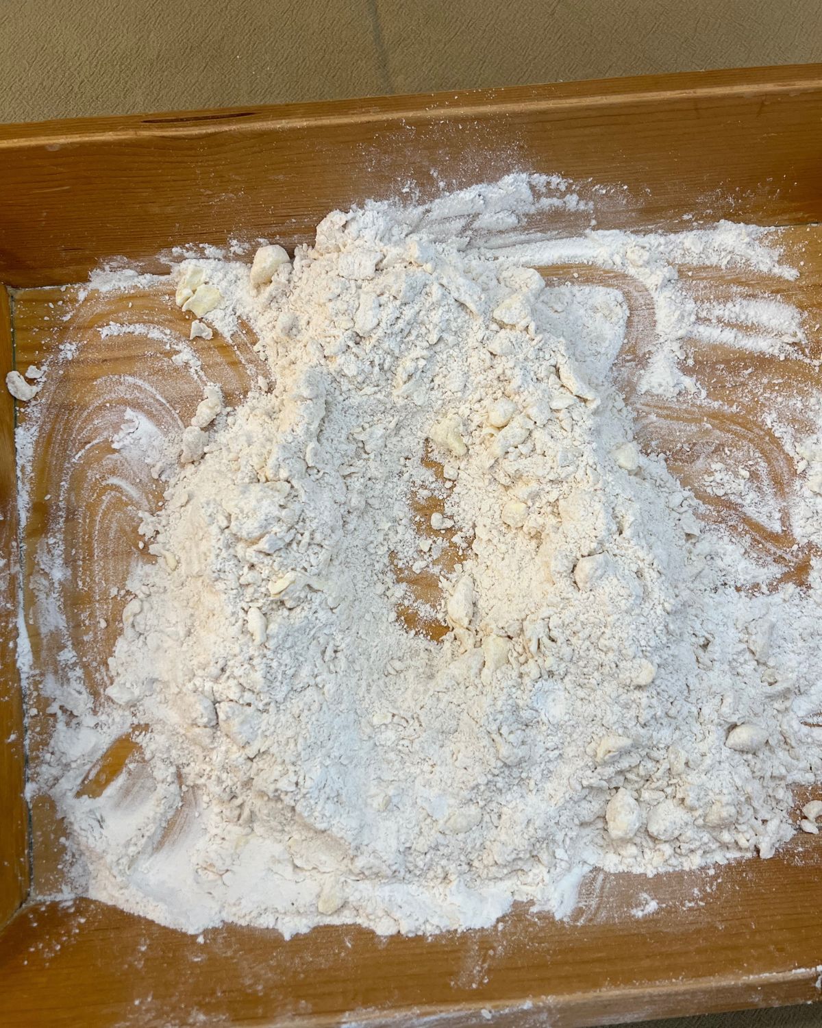 flour mixed with butter and Crisco  