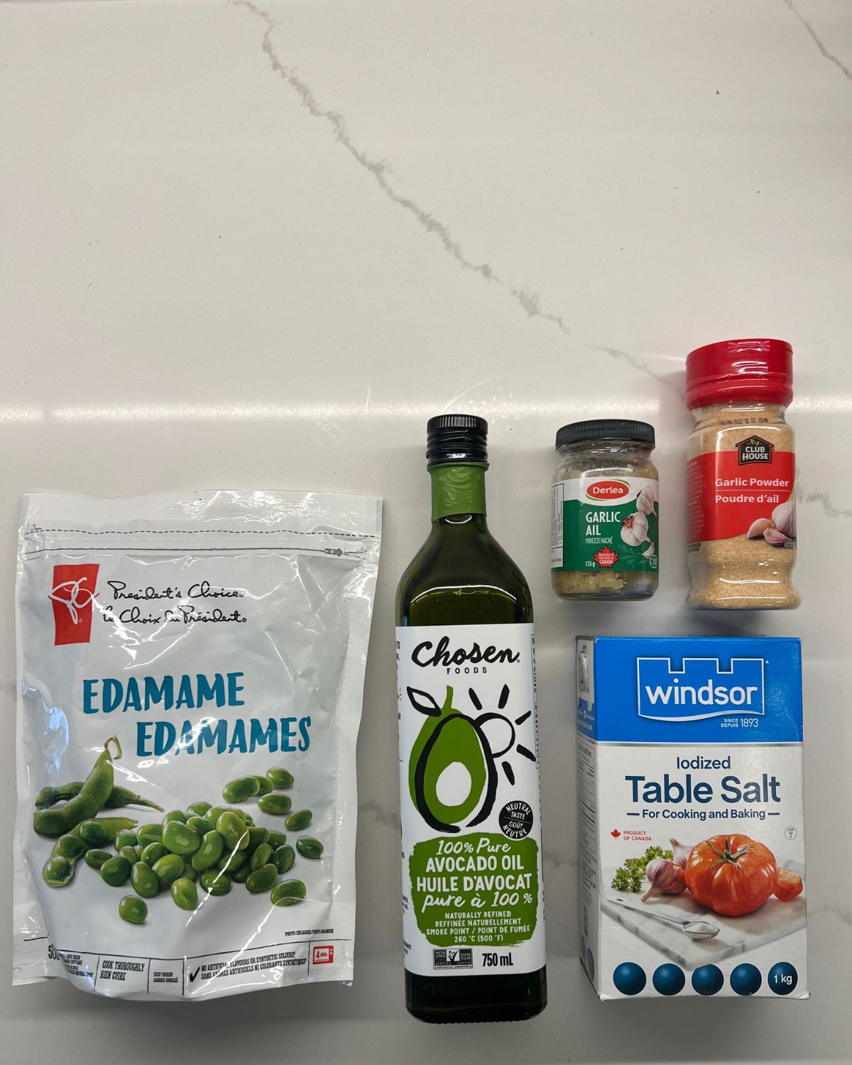 ingredients for recipe 