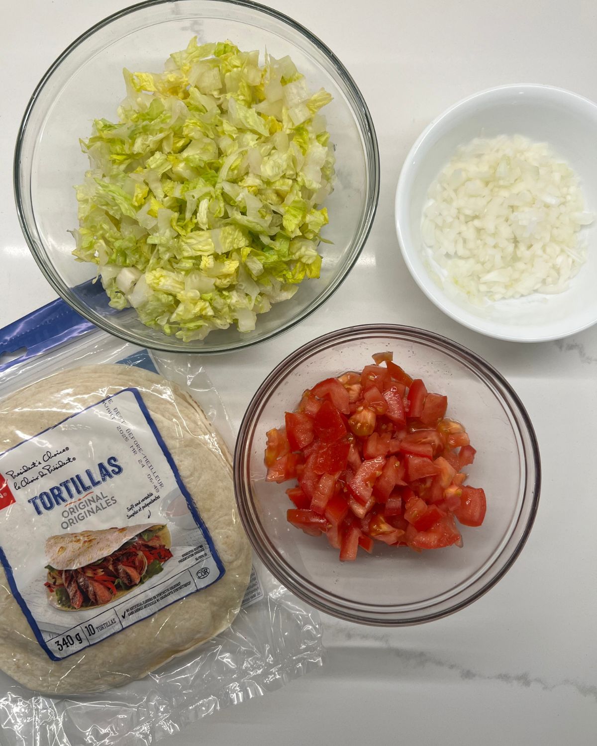 ingredients for taco toppings  