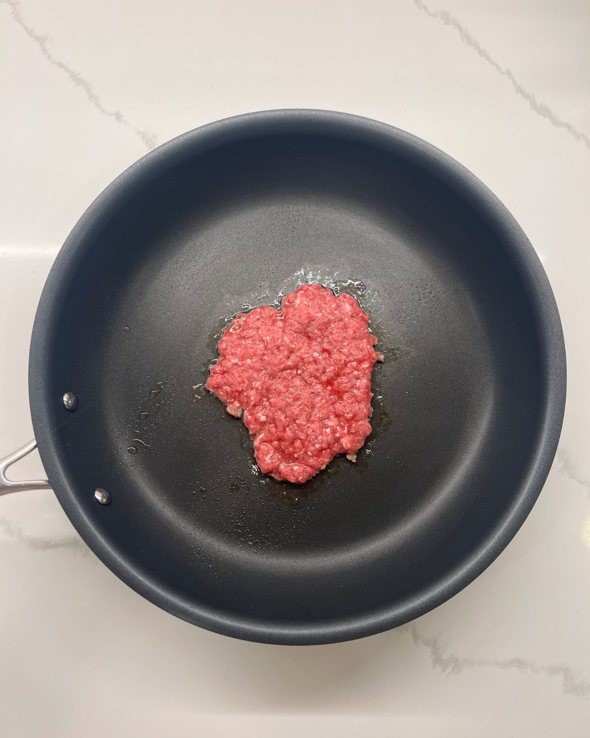 meat on frying pan not flipped 