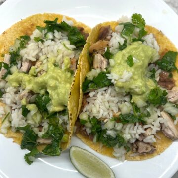 chicken thigh tacos on plate