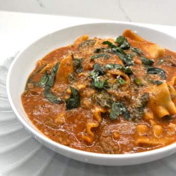 bowl of the lasagna soup