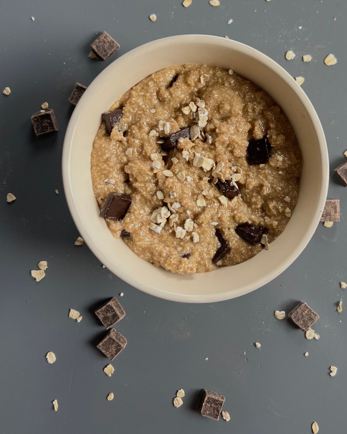 cookie dough in bowl to serve