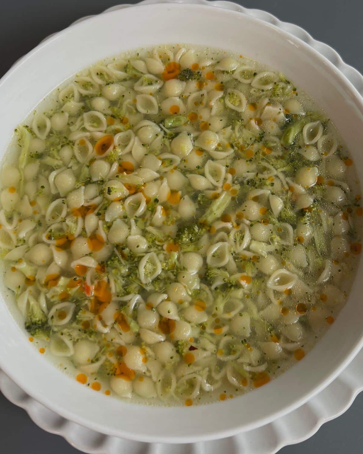 pasta in a serving bowl