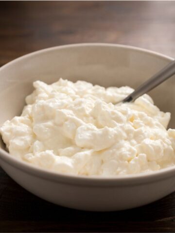 bowl of cottage cheese plain
